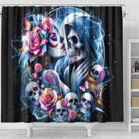 Couple Skull Shower Curtain From Our Firse Kiss