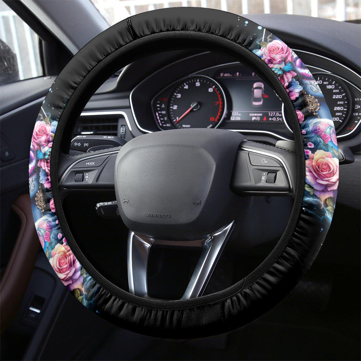 Couple Skull Steering Wheel Cover From Our Firse Kiss - Wonder Print Shop