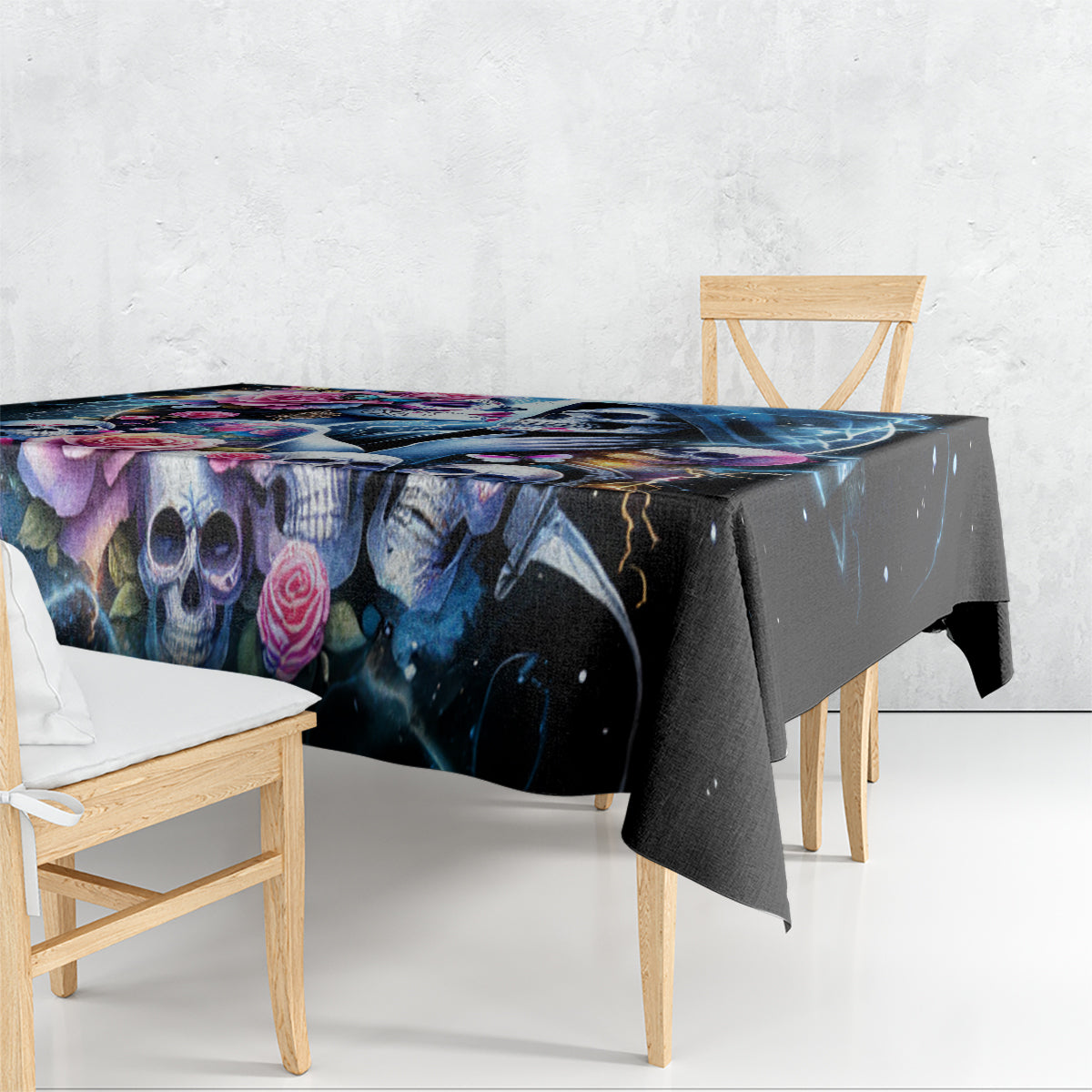 Couple Skull Tablecloth From Our Firse Kiss - Wonder Print Shop