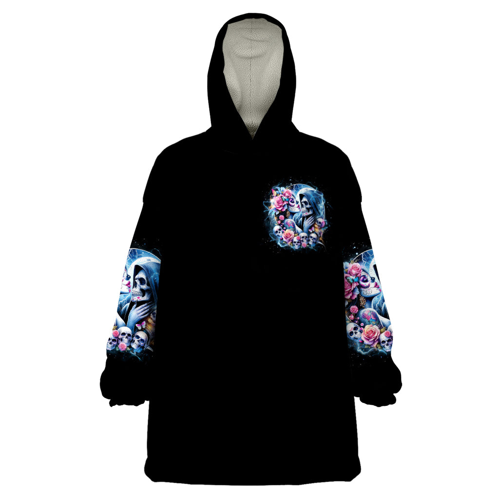 Couple Skull Wearable Blanket Hoodie From Our Firse Kiss - Wonder Print Shop