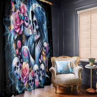 Couple Skull Window Curtain From Our Firse Kiss - Wonder Print Shop