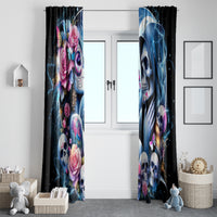 Couple Skull Window Curtain From Our Firse Kiss - Wonder Print Shop