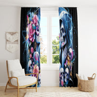 Couple Skull Window Curtain From Our Firse Kiss - Wonder Print Shop