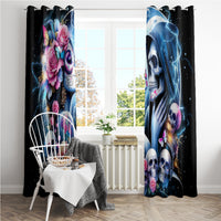 Couple Skull Window Curtain From Our Firse Kiss - Wonder Print Shop