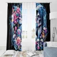 Couple Skull Window Curtain From Our Firse Kiss - Wonder Print Shop