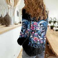 Couple Skull Women Casual Shirt From Our Firse Kiss - Wonder Print Shop