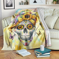 Sunflower Skull Blanket She Is Sunshine Mixed With A Little Hurricane