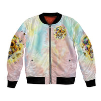 Sunflower Skull Bomber Jacket She Is Sunshine Mixed With A Little Hurricane - Wonder Print Shop