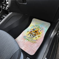 Sunflower Skull Car Mats She Is Sunshine Mixed With A Little Hurricane - Wonder Print Shop