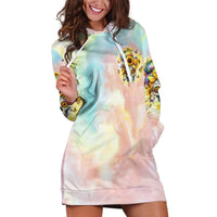 Sunflower Skull Hoodie Dress She Is Sunshine Mixed With A Little Hurricane - Wonder Print Shop