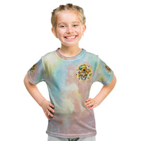 Sunflower Skull Kid T Shirt She Is Sunshine Mixed With A Little Hurricane - Wonder Print Shop