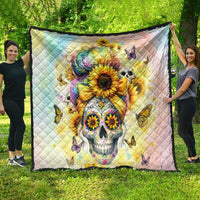 Sunflower Skull Quilt She Is Sunshine Mixed With A Little Hurricane - Wonder Print Shop