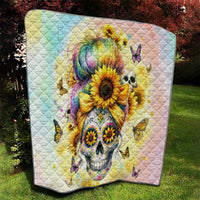 Sunflower Skull Quilt She Is Sunshine Mixed With A Little Hurricane - Wonder Print Shop