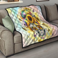 Sunflower Skull Quilt She Is Sunshine Mixed With A Little Hurricane - Wonder Print Shop