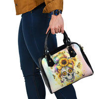 Sunflower Skull Shoulder Handbag She Is Sunshine Mixed With A Little Hurricane