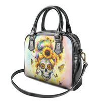 Sunflower Skull Shoulder Handbag She Is Sunshine Mixed With A Little Hurricane