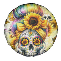 Sunflower Skull Spare Tire Cover She Is Sunshine Mixed With A Little Hurricane - Wonder Print Shop