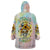 Sunflower Skull Wearable Blanket Hoodie She Is Sunshine Mixed With A Little Hurricane - Wonder Print Shop