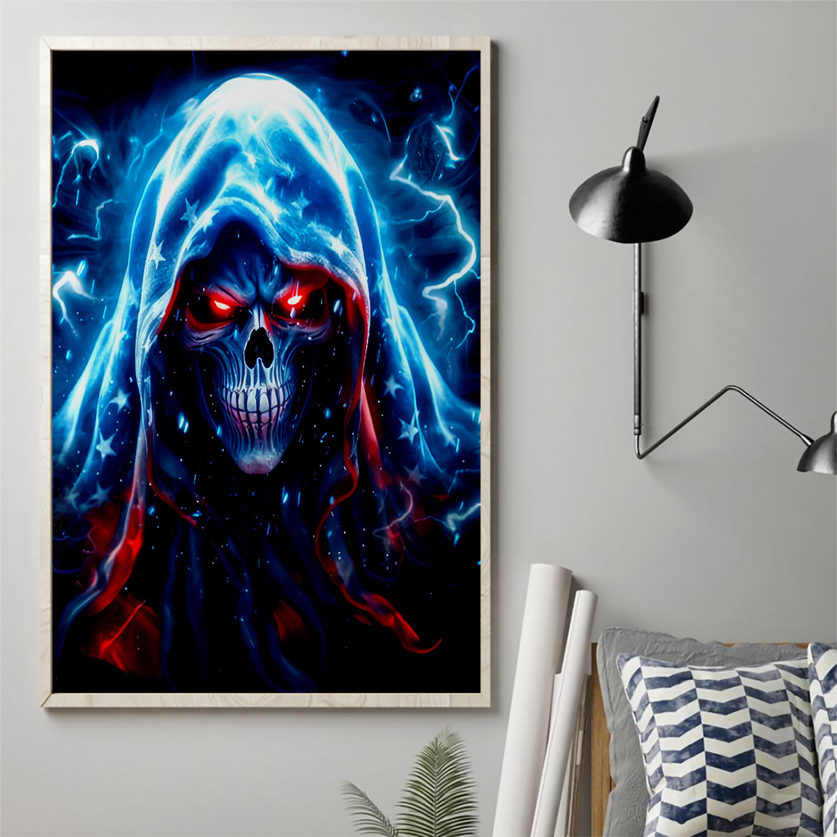 Thunder Skull Canvas Wall Art I'm Not Anti Social I'm Just Not User Friendly - Wonder Print Shop