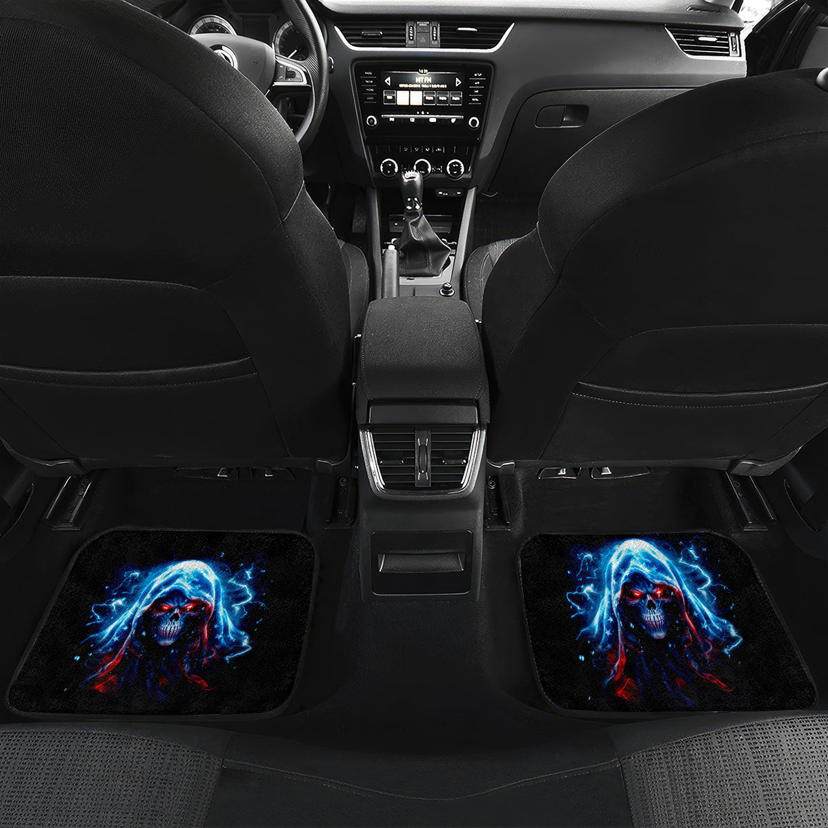 Thunder Skull Car Mats I'm Not Anti Social I'm Just Not User Friendly - Wonder Print Shop