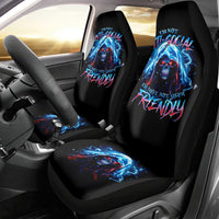 Thunder Skull Car Seat Cover I'm Not Anti Social I'm Just Not User Friendly - Wonder Print Shop