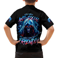 Thunder Skull Hawaiian Shirt I'm Not Anti Social I'm Just Not User Friendly - Wonder Print Shop