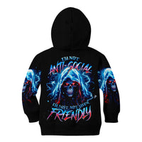 Thunder Skull Kid Hoodie I'm Not Anti Social I'm Just Not User Friendly - Wonder Print Shop