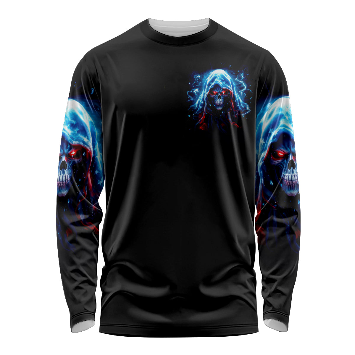 Thunder Skull Long Sleeve Shirt I'm Not Anti Social I'm Just Not User Friendly - Wonder Print Shop