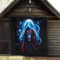 Thunder Skull Quilt I'm Not Anti Social I'm Just Not User Friendly - Wonder Print Shop