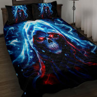 Thunder Skull Quilt Bed Set I'm Not Anti Social I'm Just Not User Friendly - Wonder Print Shop