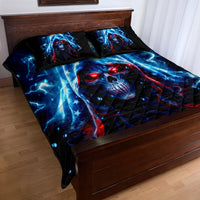 Thunder Skull Quilt Bed Set I'm Not Anti Social I'm Just Not User Friendly - Wonder Print Shop