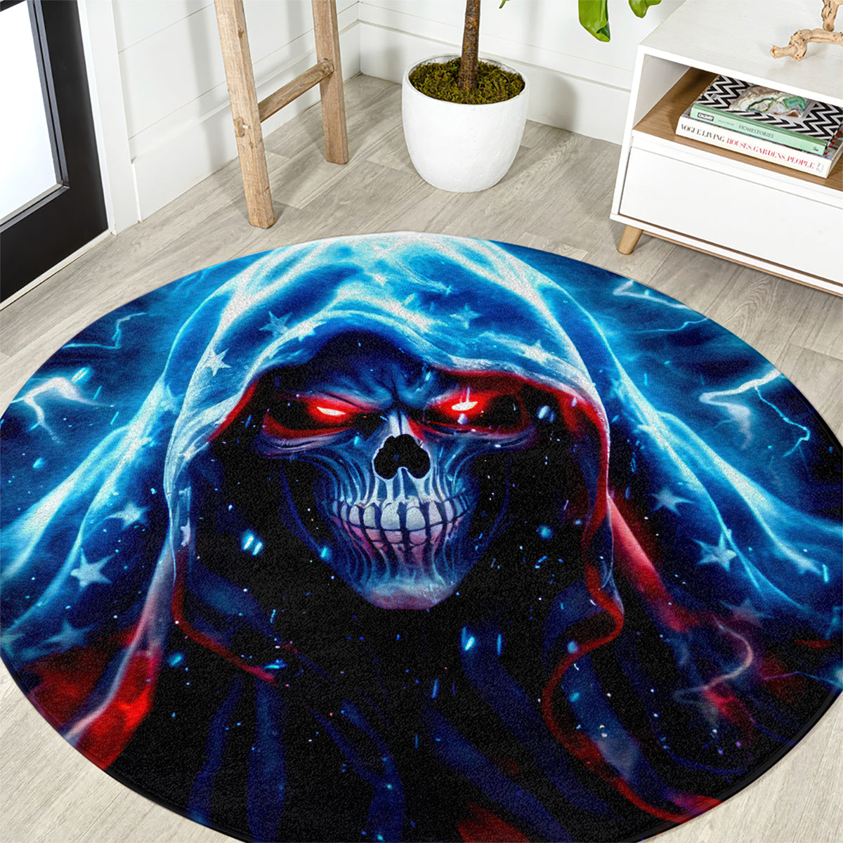 Thunder Skull Round Carpet I'm Not Anti Social I'm Just Not User Friendly