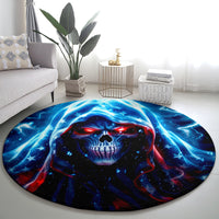 Thunder Skull Round Carpet I'm Not Anti Social I'm Just Not User Friendly