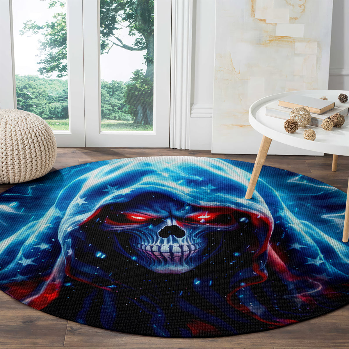 Thunder Skull Round Carpet I'm Not Anti Social I'm Just Not User Friendly