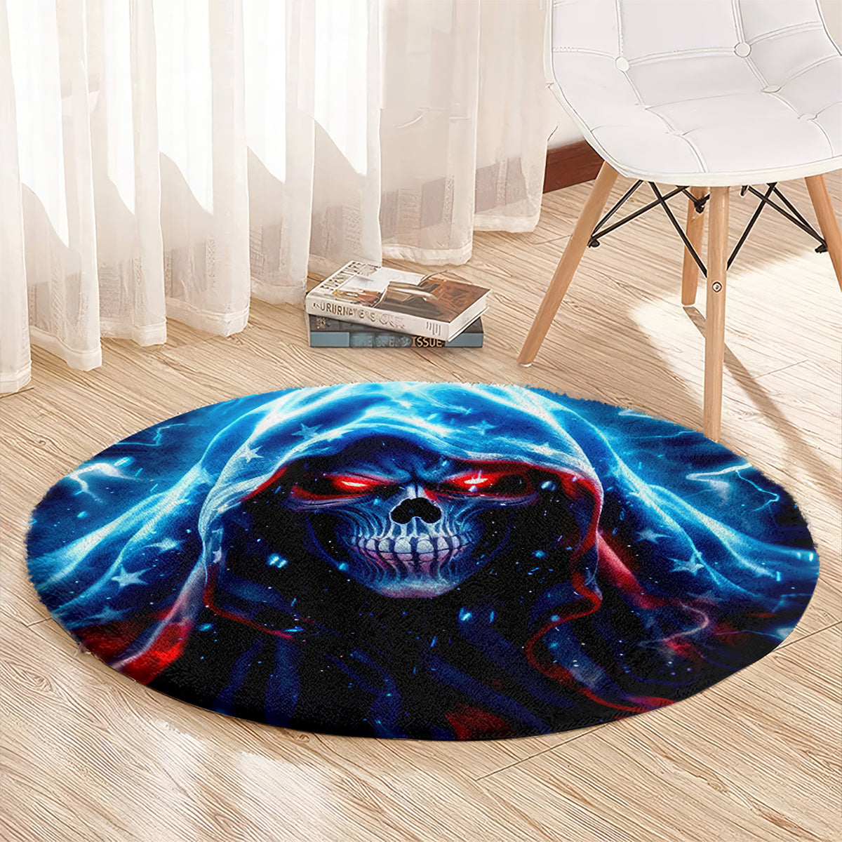 Thunder Skull Round Carpet I'm Not Anti Social I'm Just Not User Friendly