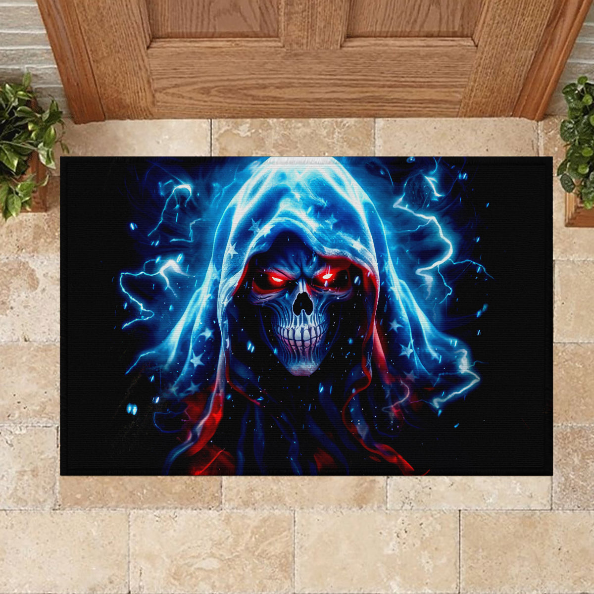 Thunder Skull Rubber Doormat I'm Not Anti Social I'm Just Not User Friendly - Wonder Print Shop