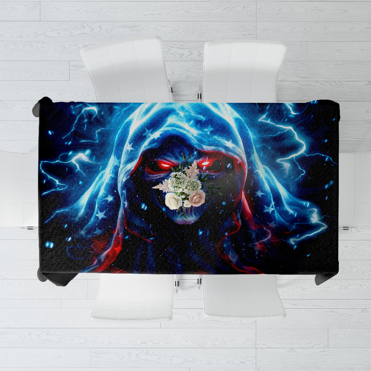 Thunder Skull Tablecloth I'm Not Anti Social I'm Just Not User Friendly - Wonder Print Shop