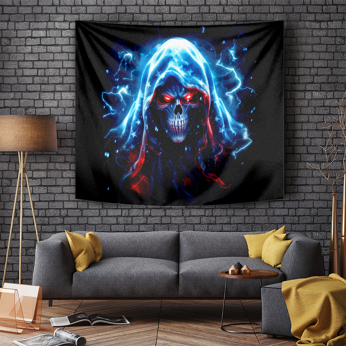 Thunder Skull Tapestry I'm Not Anti Social I'm Just Not User Friendly - Wonder Print Shop