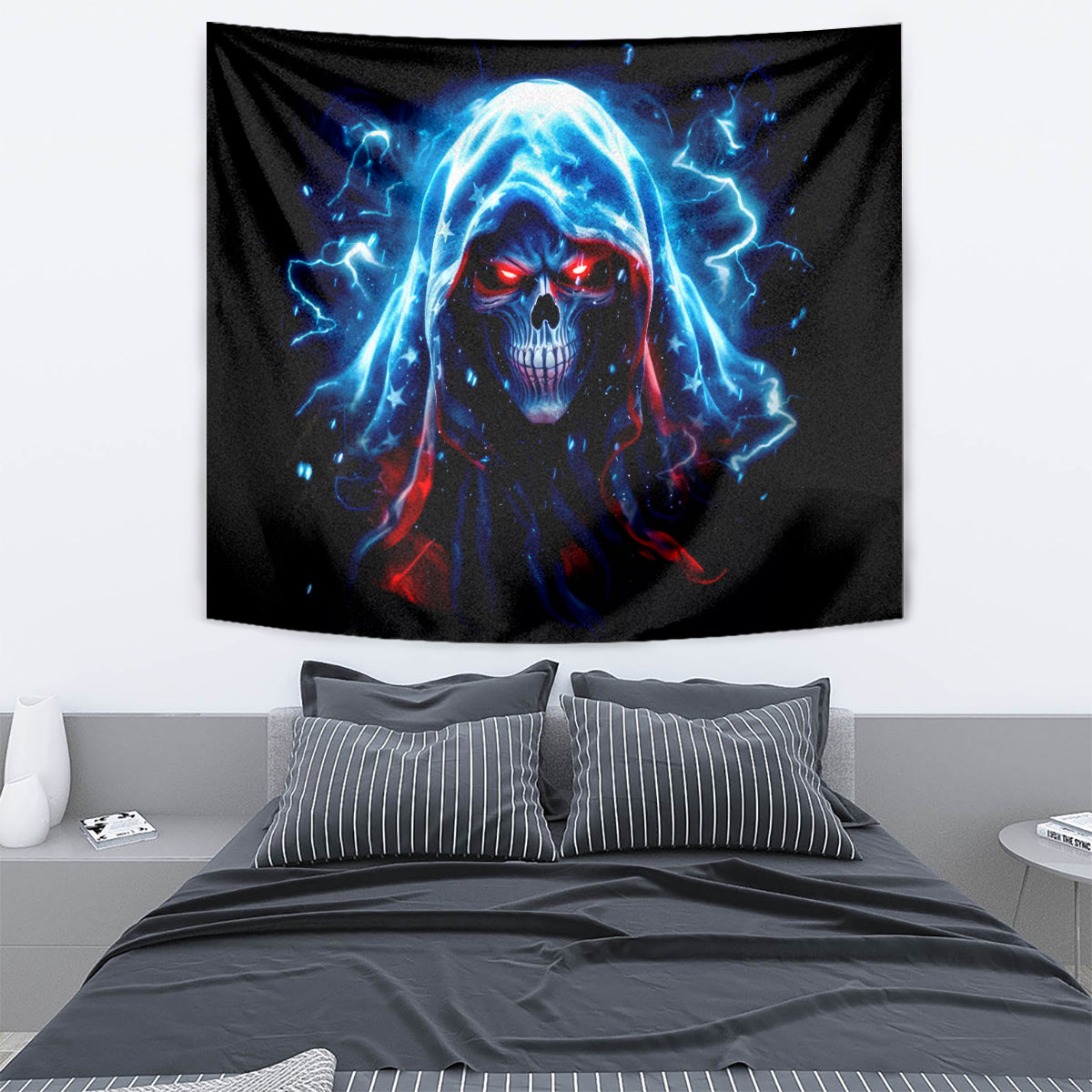 Thunder Skull Tapestry I'm Not Anti Social I'm Just Not User Friendly - Wonder Print Shop