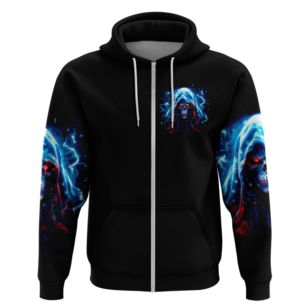Thunder Skull Zip Hoodie I'm Not Anti Social I'm Just Not User Friendly - Wonder Print Shop