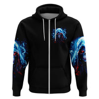 Thunder Skull Zip Hoodie I'm Not Anti Social I'm Just Not User Friendly - Wonder Print Shop