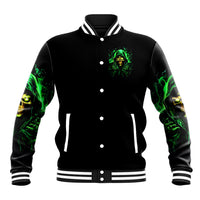 Flame Skull Baseball Jacket Of Course I'm Going To Hell I'm Just Here To Pick You Up - Wonder Print Shop