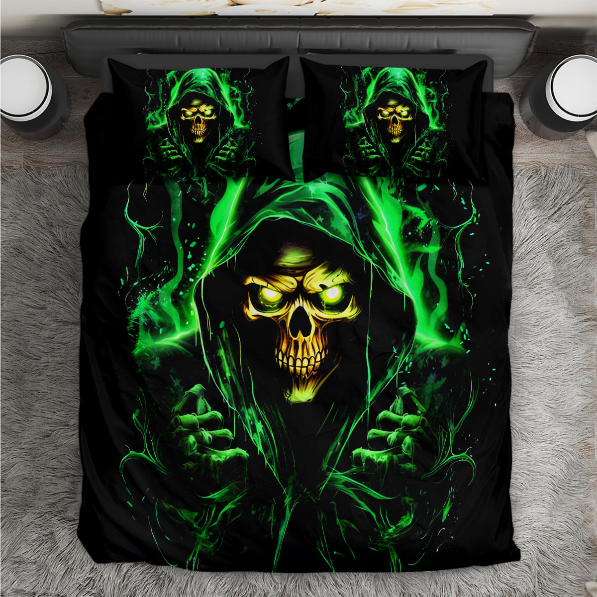 Flame Skull Bedding Set Of Course I'm Going To Hell I'm Just Here To Pick You Up