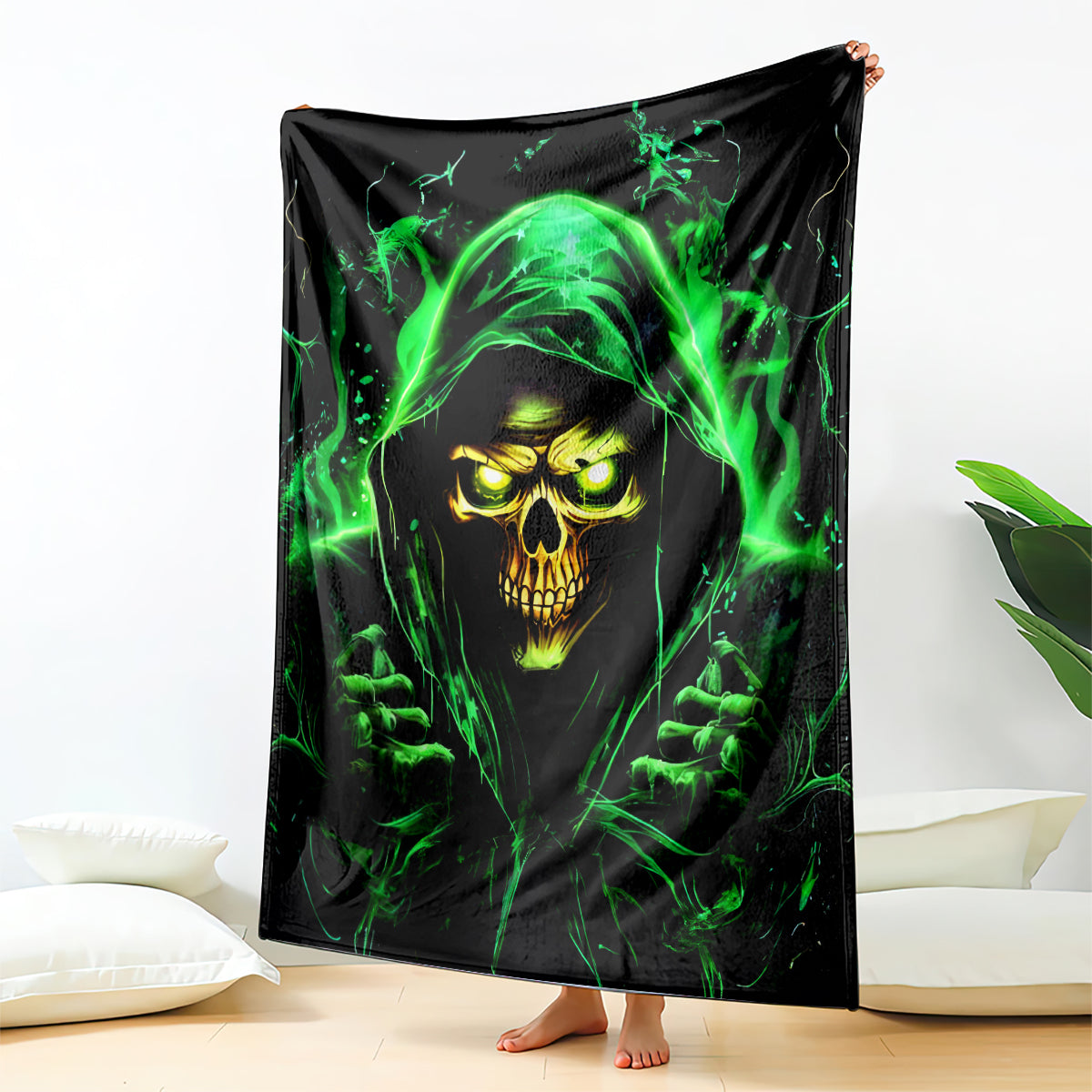 Flame Skull Blanket Of Course I'm Going To Hell I'm Just Here To Pick You Up