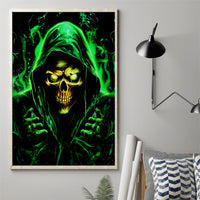 Flame Skull Canvas Wall Art Of Course I'm Going To Hell I'm Just Here To Pick You Up - Wonder Print Shop