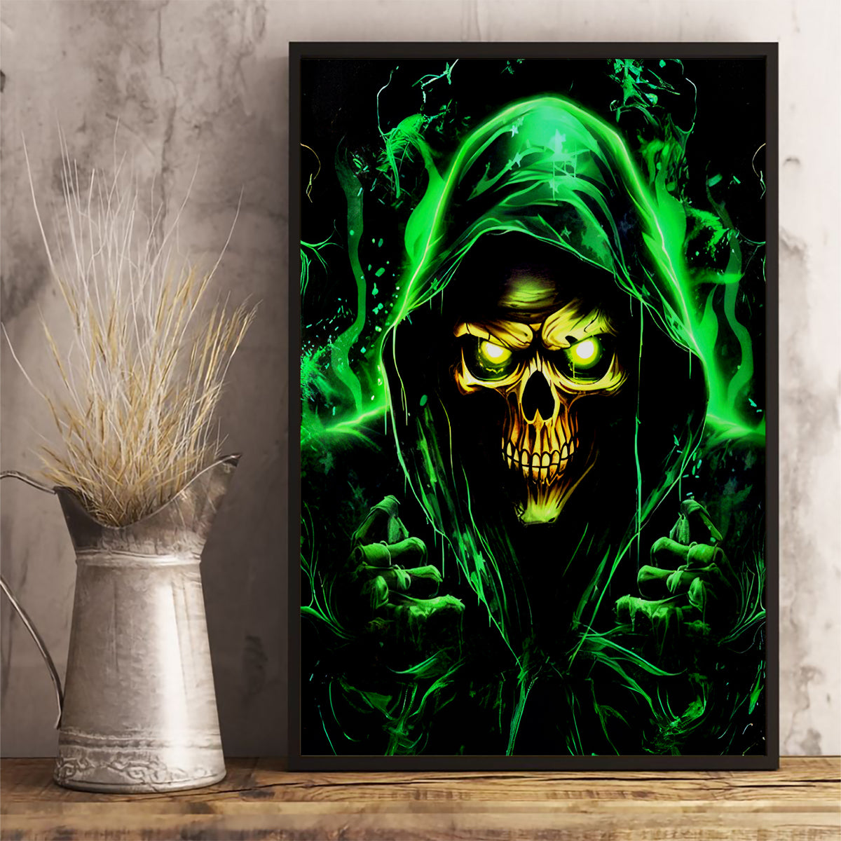 Flame Skull Canvas Wall Art Of Course I'm Going To Hell I'm Just Here To Pick You Up - Wonder Print Shop
