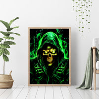Flame Skull Canvas Wall Art Of Course I'm Going To Hell I'm Just Here To Pick You Up - Wonder Print Shop