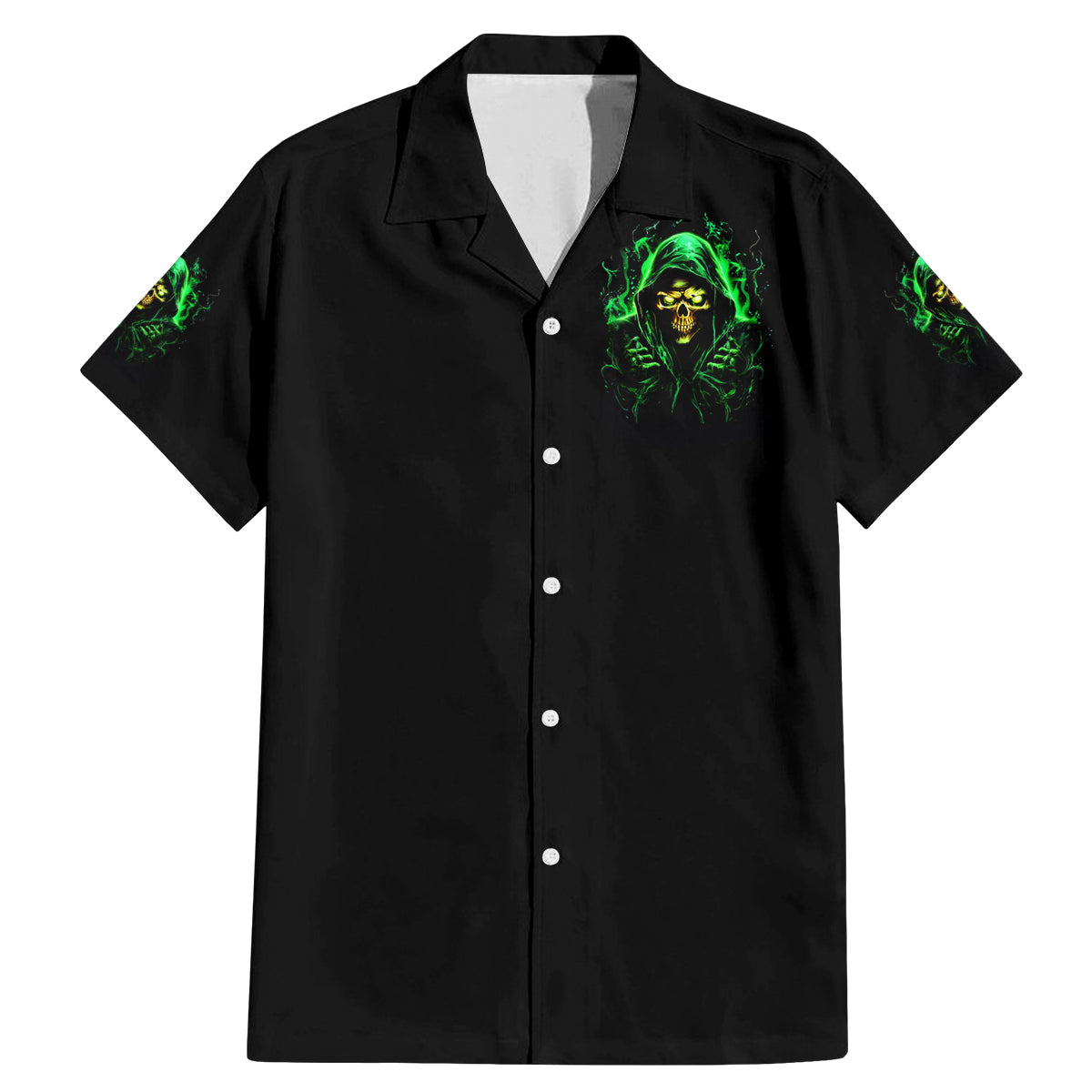 Flame Skull Family Matching Mermaid Dress and Hawaiian Shirt Of Course I'm Going To Hell I'm Just Here To Pick You Up - Wonder Print Shop