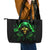 Flame Skull Leather Tote Bag Of Course I'm Going To Hell I'm Just Here To Pick You Up - Wonder Print Shop