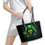 Flame Skull Leather Tote Bag Of Course I'm Going To Hell I'm Just Here To Pick You Up - Wonder Print Shop